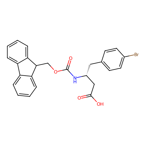 Fmoc-(R)-3-amino-4-(4-bromo-phenyl)-butyric acid structure