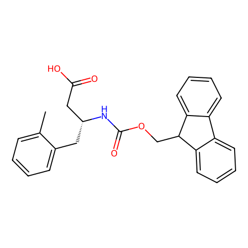 (R)-3-((((9H-Fluoren-9-yl)methoxy)carbonyl)amino)-4-(o-tolyl)butanoic acid structure