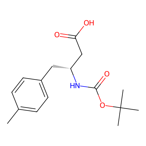 (3R)-3-{[(tert-butoxy)carbonyl]amino}-4-(4-methylphenyl)butanoic acid structure
