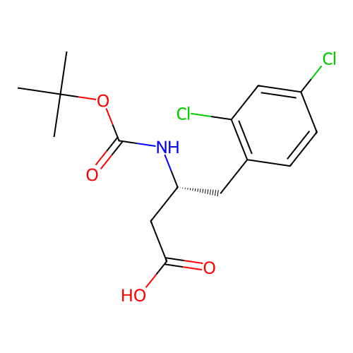 (R)-3-((tert-Butoxycarbonyl)amino)-4-(2,4-dichlorophenyl)butanoic acid structure