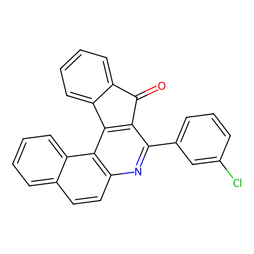 8-(3-chlorophenyl)-9H-benzo[f]indeno[2,1-c]quinolin-9-one structure