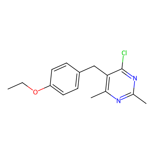 4-Chloro-5-(4-ethoxybenzyl)-2,6-dimethylpyrimidine structure