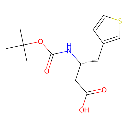 Boc-(R)-3-Amino-4-(3-thienyl)-butyric acid structure