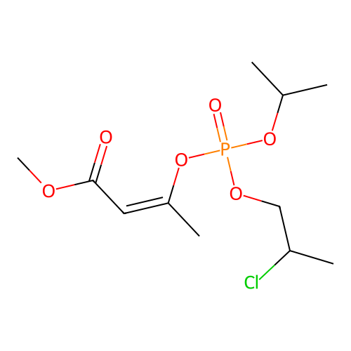 Crotonic acid, 3-hydroxy-, methyl ester, 2-chloropropyl isopropyl phosphate structure