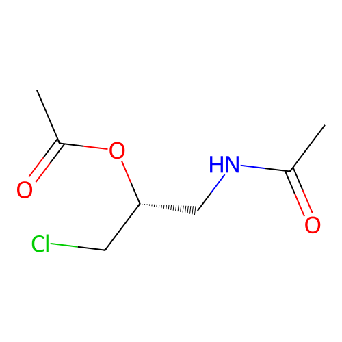 (R)-1-Acetamido-3-chloropropan-2-yl acetate structure