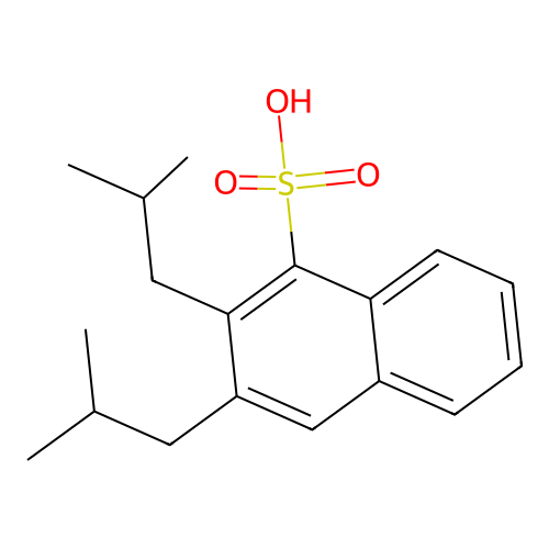 Diisobutylnaphthalene-1-sulphonic acid structure