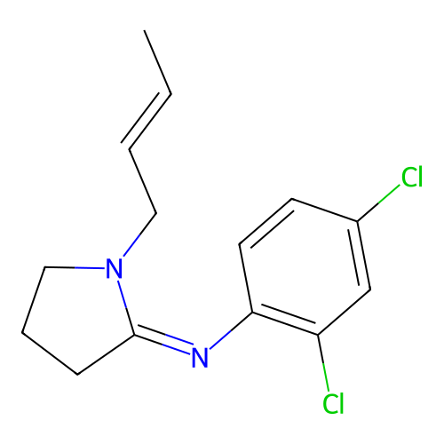 N-(1-(2-Butenyl)-2-pyrrolidinylidene)-2,4-dichlorobenzenamine structure