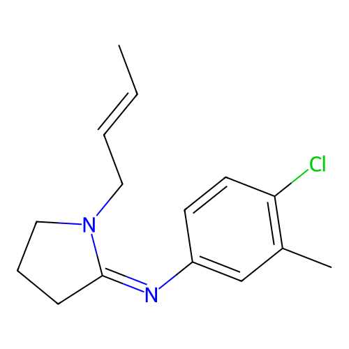 N-(1-(2-Butenyl)-2-pyrrolidinylidene)-4-chloro-3-methylbenzenamine structure