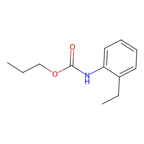 Propyl 2-ethylphenylcarbamate structure