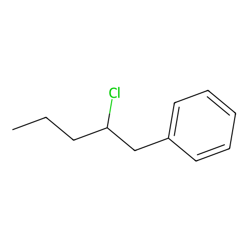 Benzene, (2-chloropentyl) structure