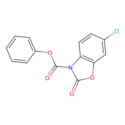 phenyl 6-chloro-2-oxo-1,3-benzoxazole-3(2H)-carboxylate structure