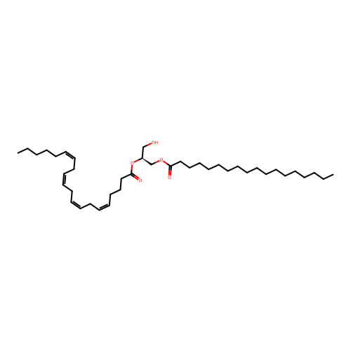 1-Stearoyl-2-arachidonoyl-SN-glycerol structure