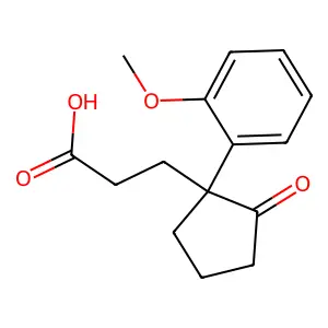 Cyclopentanepropionic acid, 1-(o-methoxyphenyl)-2-oxo- structure