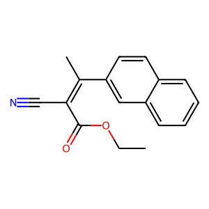 2-Butenoic acid, 2-cyano-3-(2-naphthalenyl)-, ethyl ester, (E)- structure