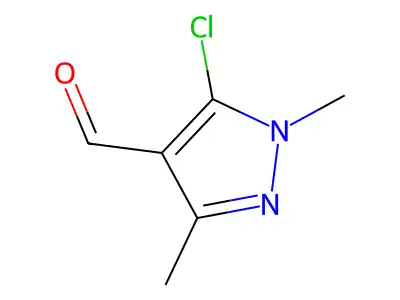 5-Chloro-1,3-dimethylpyrazole-4-carboxaldehyde structure