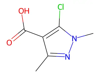 5-chloro-1,3-dimethyl-1H-pyrazole-4-carboxylic acid structure