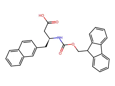 Fmoc-(S)-3-Amino-4-(2-naphthyl)-butyric acid structure