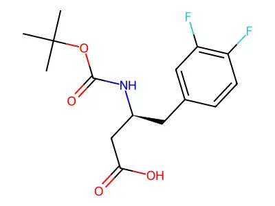 Boc-(S)-3-Amino-4-(3,4-difluoro-phenyl)-butyric acid structure