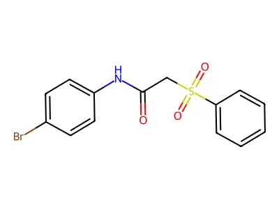 2-(benzenesulfonyl)-N-(4-bromophenyl)acetamide structure