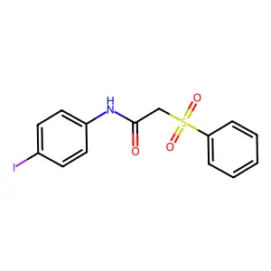 2-(benzenesulfonyl)-N-(4-iodophenyl)acetamide structure