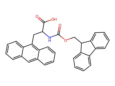 3-(9-anthryl)-2-(9H-fluoren-9-ylmethoxycarbonylamino)propanoic acid structure