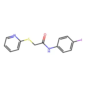 N-(4-iodophenyl)-2-(pyridin-2-ylsulfanyl)acetamide structure