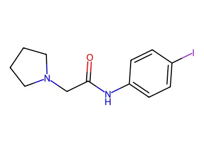 N-(4-iodophenyl)-2-pyrrolidin-1-ylacetamide structure