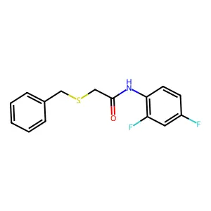 2-苄硫基-N-(2,4-二氟苯基)乙酰胺 structure