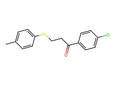 1-(4-Chlorophenyl)-3-[(4-methylphenyl)sulfanyl]-1-propanone structure