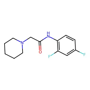N-(2,4-difluorophenyl)-2-(piperidin-1-yl)acetamide structure