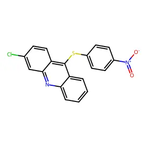 3-Chloro-9-(4-nitrophenyl)sulfanyl-acridine structure