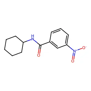 N-cyclohexyl-3-nitrobenzamide structure