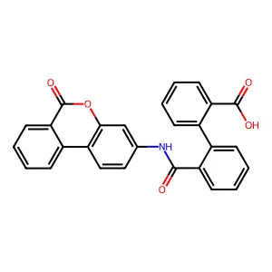 2-[2-[(6-Oxobenzo[c]chromen-3-yl)carbamoyl]phenyl]benzoic acid structure
