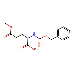 2-(((Benzyloxy)carbonyl)amino)-5-methoxy-5-oxopentanoic acid structure