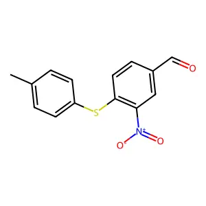 4-[(4-Methylphenyl)thio]-3-nitrobenzaldehyde structure