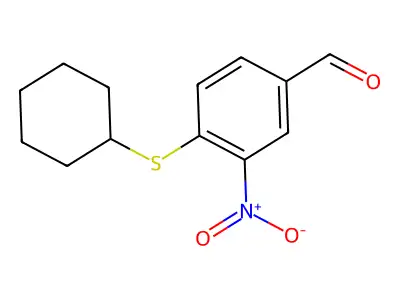 4-(Cyclohexylthio)-3-nitrobenzaldehyde structure