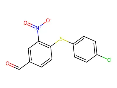 4-[(4-Chlorophenyl)thio]-3-nitrobenzaldehyde structure