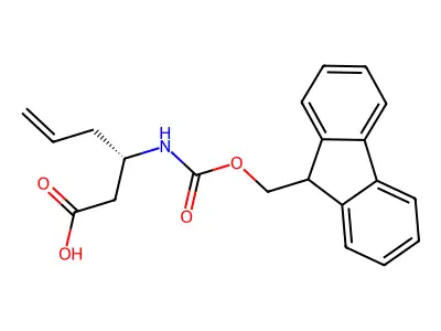 (S)-3-((((9H-fluoren-9-yl)methoxy)carbonyl)amino)hex-5-enoic acid structure