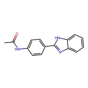 N-(4-(1H-benzimidazol-2-yl)phenyl)acetamide structure