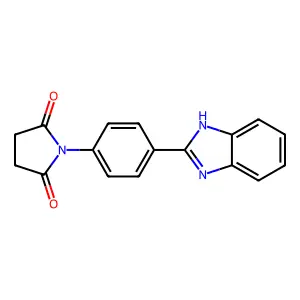 1-[4-(1H-benzimidazol-2-yl)phenyl]pyrrolidine-2,5-dione structure