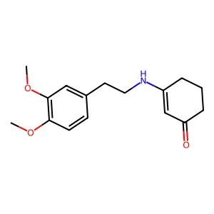 3-[2-(3,4-Dimethoxyphenyl)ethylamino]cyclohex-2-en-1-one structure