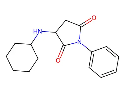 3-(Cyclohexylamino)-1-phenylpyrrolidine-2,5-dione structure