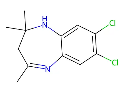 1H-1,5-Benzodiazepine, 7,8-dichloro-2,3-dihydro-2,2,4-trimethyl- structure
