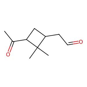 (3-乙酰基-2,2-二甲基环丁基)乙醛 structure