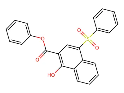 Phenyl 4-(phenylsulfonyl)-1-hydroxy-2-naphthoate structure
