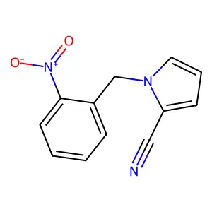1-(2-nitrobenzyl)-1H-pyrrole-2-carbonitrile structure