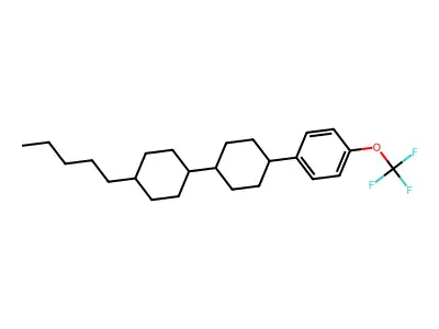 1,1'-Bicyclohexyl, 4-pentyl-4'-[4-(trifluoromethoxy)phenyl]- structure