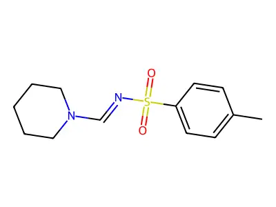 4-methyl-N-(piperidin-1-ylmethylidene)benzenesulfonamide structure
