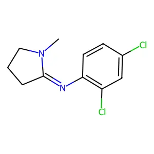 Pyrrolidine, 2-((2,4-dichlorophenyl)imino)-1-methyl- structure