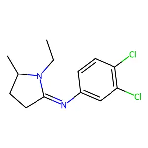 2-Oxazolidinone, 3-(diphenylmethyl)-5-(2-propynyloxymethyl)- structure